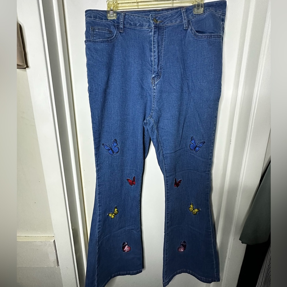 Butterfly blue jeans